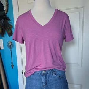 Fitted Purple Short Sleeve T-Shirt